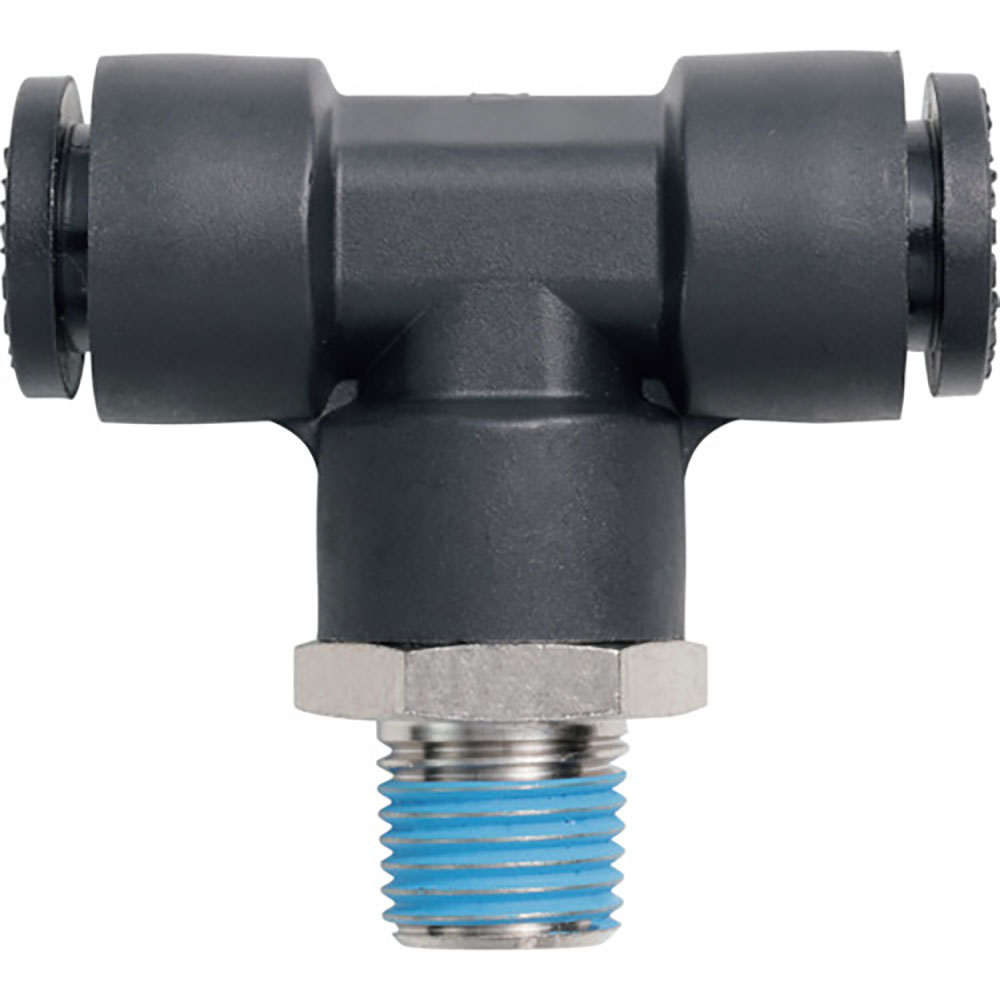 潤工社　ワンタッチ継手Ｍシリーズ　テー　１０ｍｍ　　ＰＴ１／４　ＰＴＡＭ－１０－ＰＴ１／４－ＰＭ＿