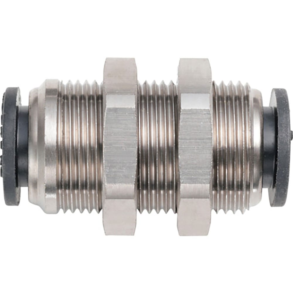 潤工社　ワンタッチ継手Ｍシリーズ　隔壁ユニオン　８ｍｍ　　　ＰＵＰＭ－８－ＢＳＭ＿