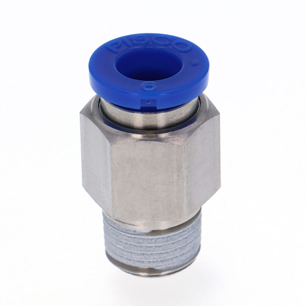 ＰＩＳＣＯ　耐腐蝕性ＳＵＳ３０３相当継手　ストレートチューブ６ネジＲ１／８　ＳＰＣ６－０１＿