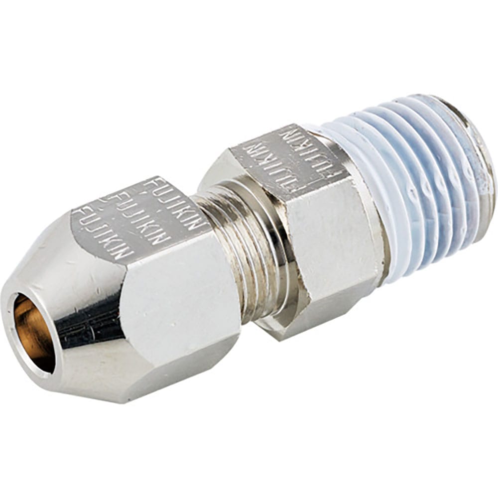 Ｆｕｊｉｋｉｎ　黄銅製リングジョイント　ハーフユニオンＲＨ－６ＭＭ×Ｒ１／８　ＲＨ－６Ａ－Ｒ＿