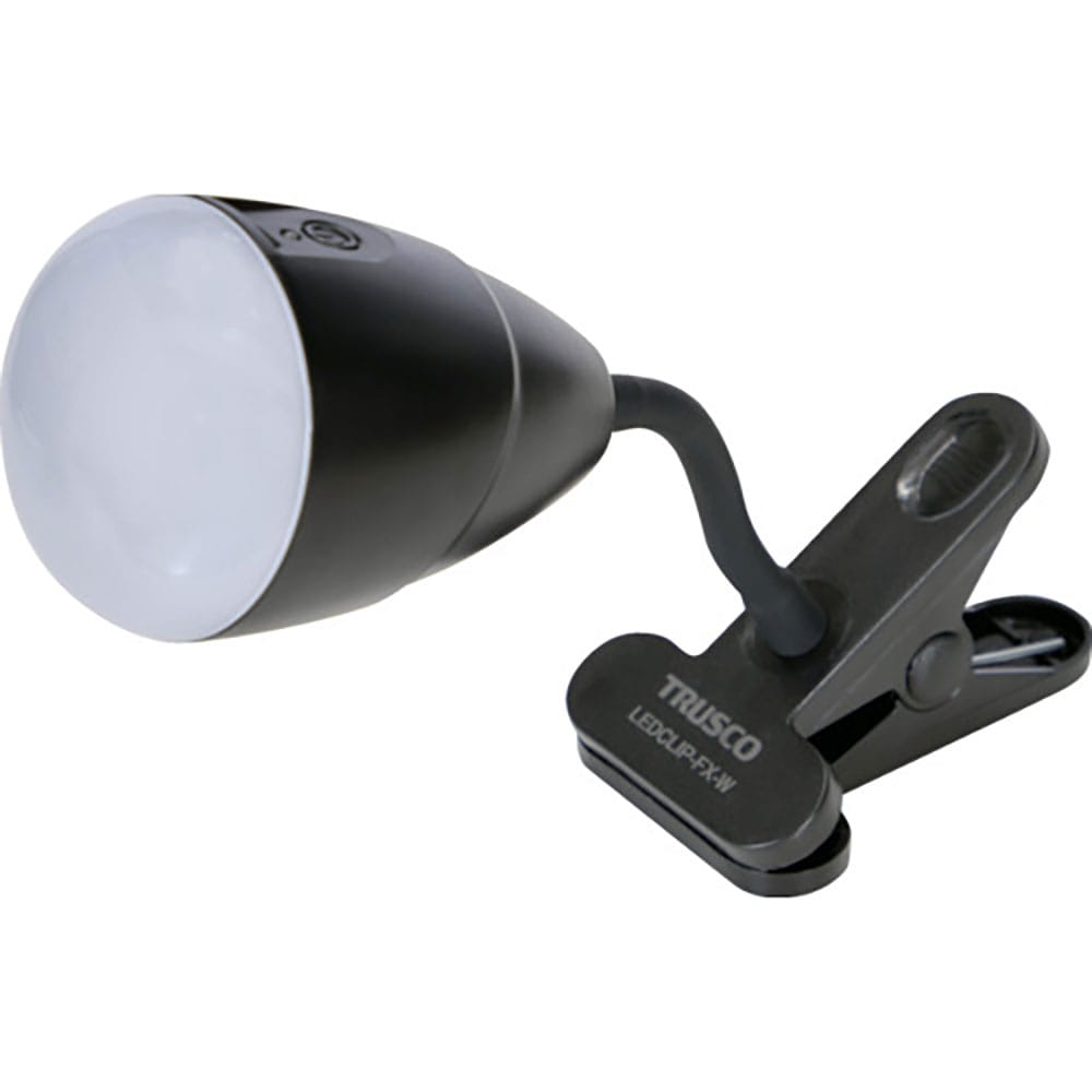 TRUSCO 充電式LEDクリップライト 3段階調整ヘッド360度回転標準型 昼光色 LEDCLI_