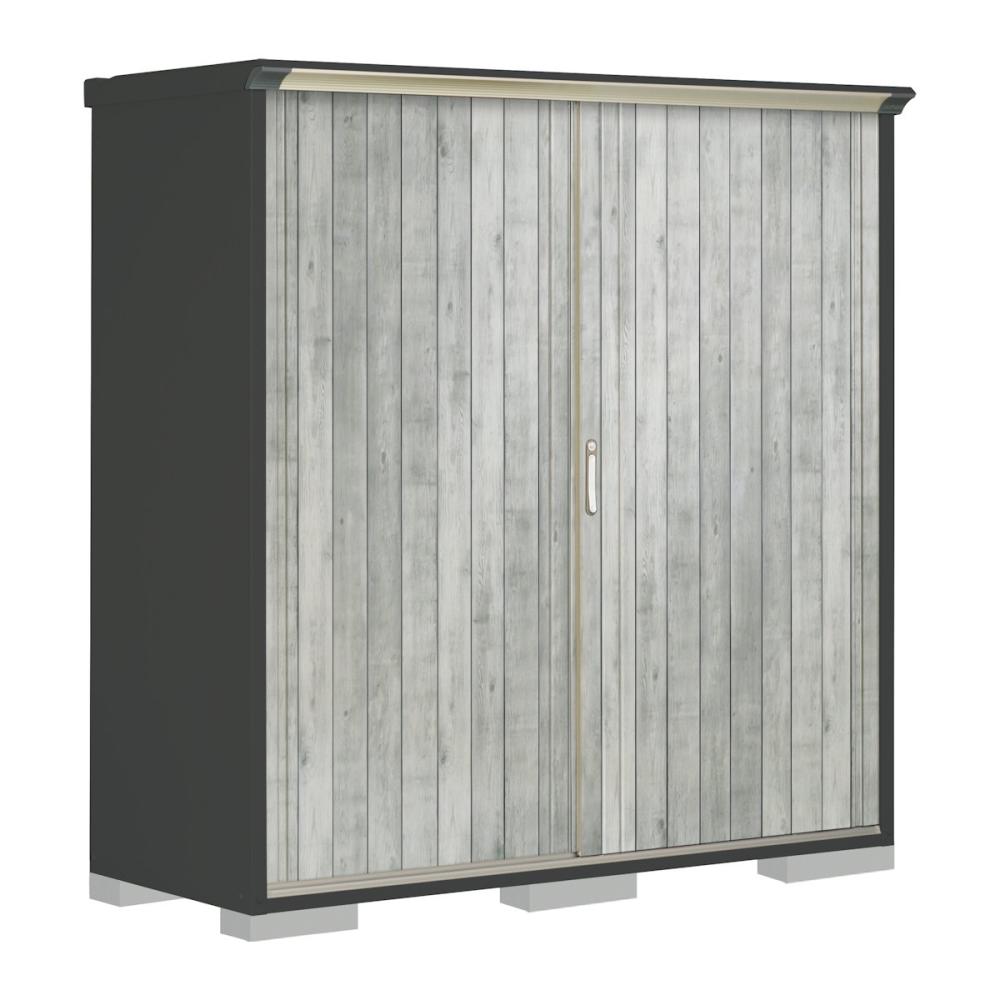 タクボ物置　ペインタ　（ＧＰ）　本体アイボリーブラック　間口１８８×奥行７５×高さ１９０ｍｍ　全面棚タイプ　ＳＤストーン　ＰＹ－１９７ＡＦＥ３