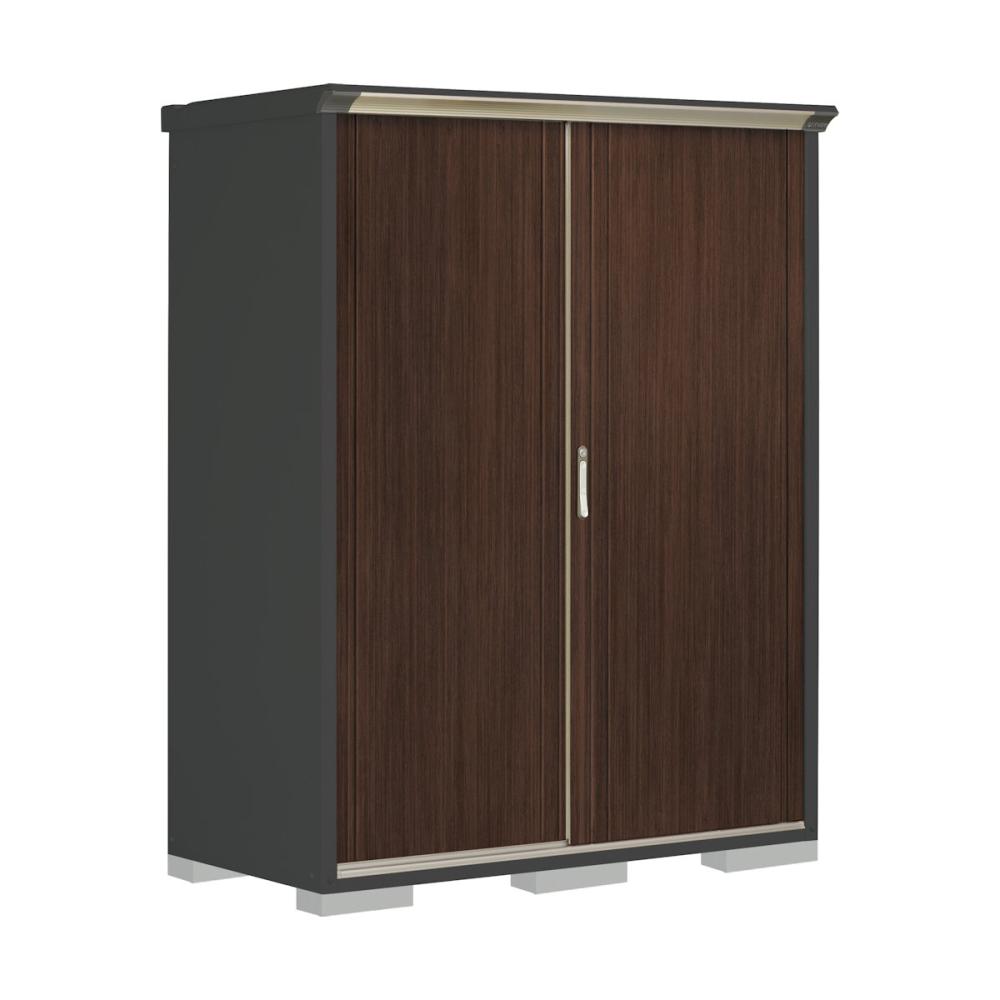 タクボ物置　ペインタ　（ＧＰ）　本体アイボリーブラック　間口１５０×奥行７５×高さ１９０ｍｍ　たて置きタイプ　ＷＴブラックチェリー　ＰＹ－１５７ＡＴＥ６