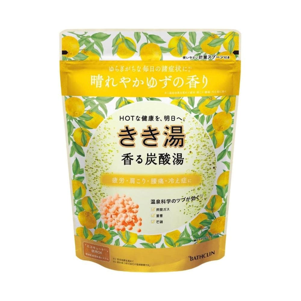 バスクリン　きき湯　香る炭酸湯　ゆずの香り　３６０ｇ