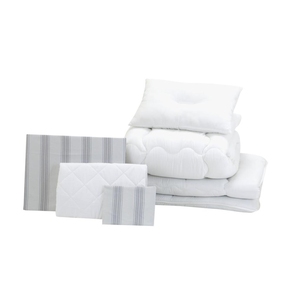 アテーナライフ　カバーが着脱しやすいベッド寝具６点セット　フリッシュ　シングル