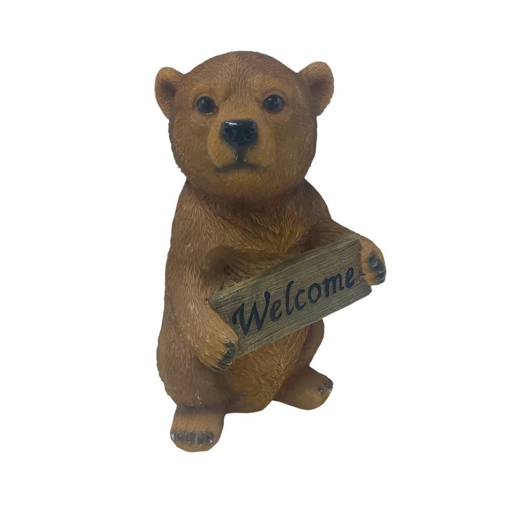 Ｂｒｅｅｚｙ　Ｇｒｅｅｎ　ガーデンオブジェ　ＷＥＬＣＯＭＥ　クマ　Ｓ