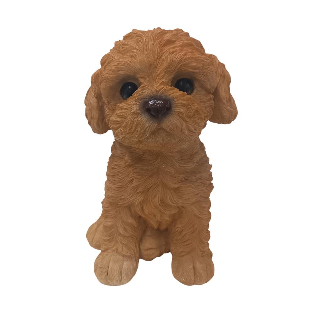 Ｂｒｅｅｚｙ　Ｇｒｅｅｎ　ガーデンオブジェ　トイプードル　ブラウン　Ｓ　ＢＲ