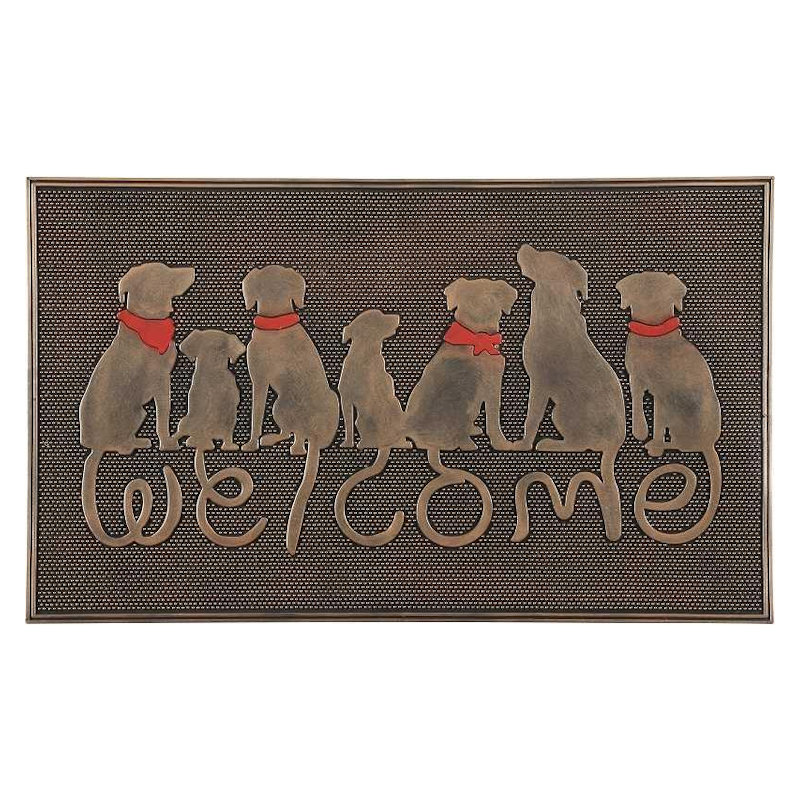 不二貿易　玄関用ラバーマット　ウェルカム　ドック