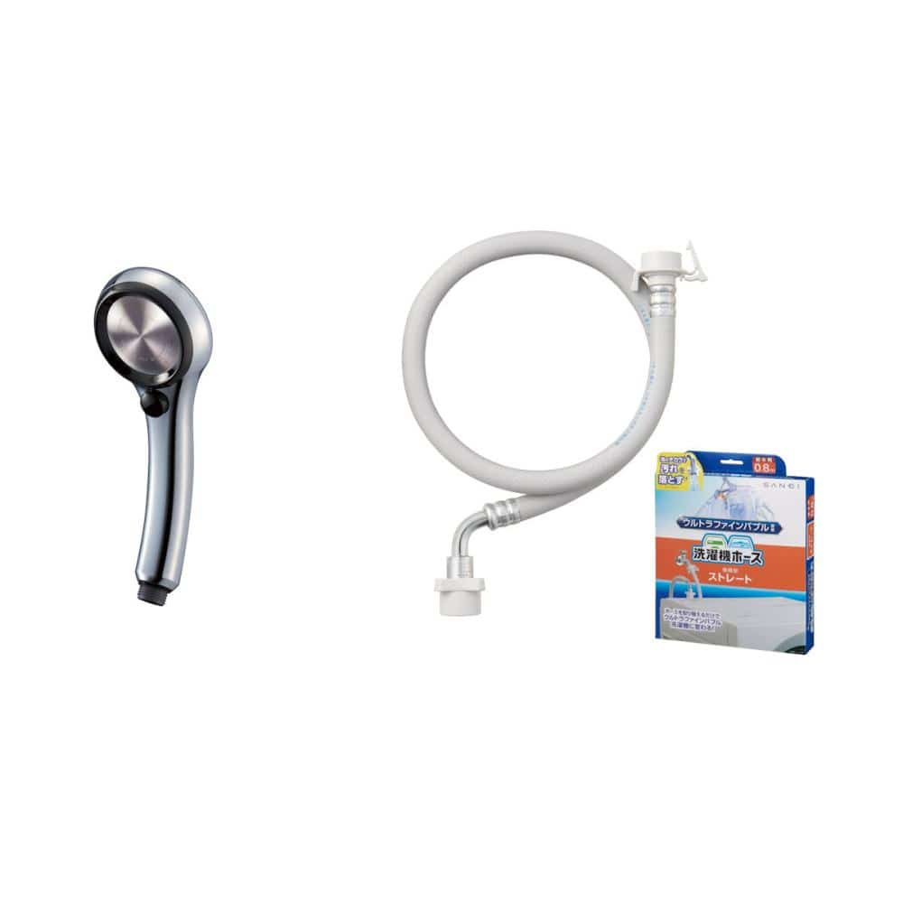 ＳＡＮＥＩ（サンエイ）　ＦＢレイニーメタリックシャワーヘッド＋ＦＢ洗濯ホースセット