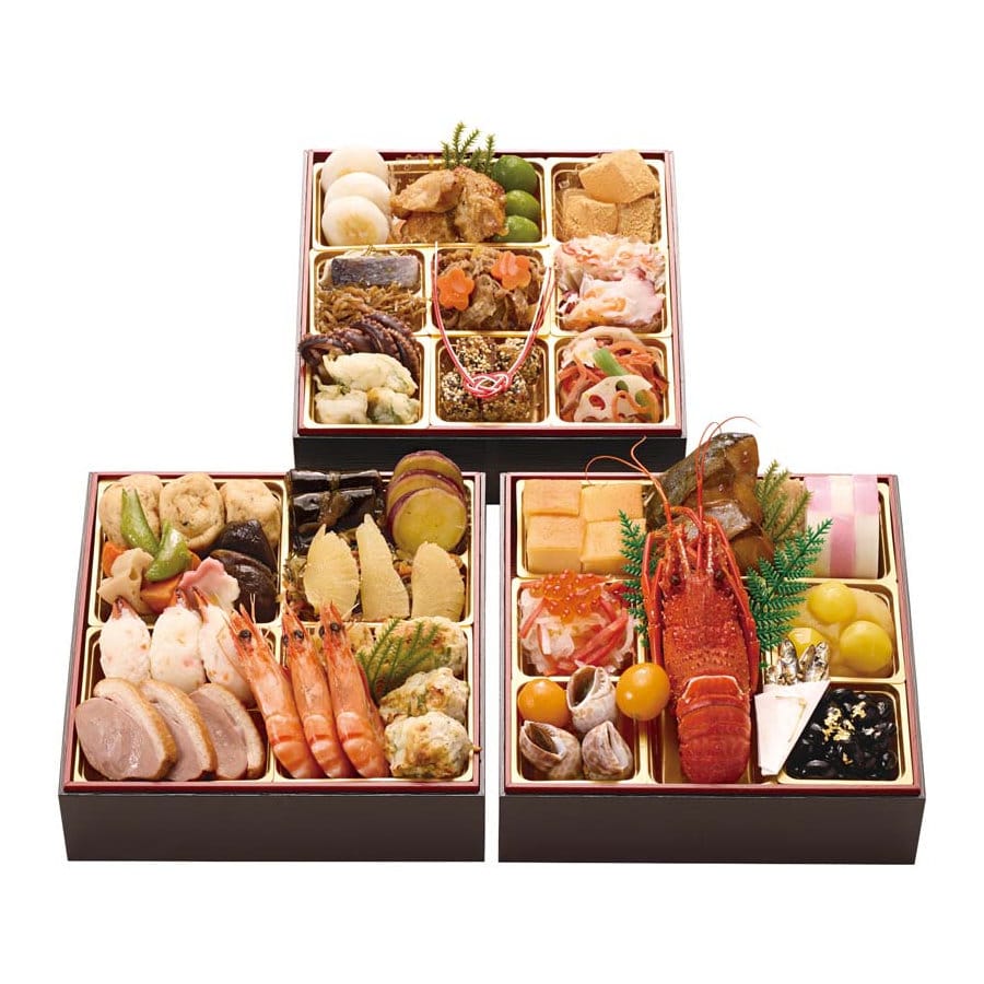 【２６年おせち】祇おん江口監修　葵　三段重　Ｂ４１－６【注文期限１２月１５日】