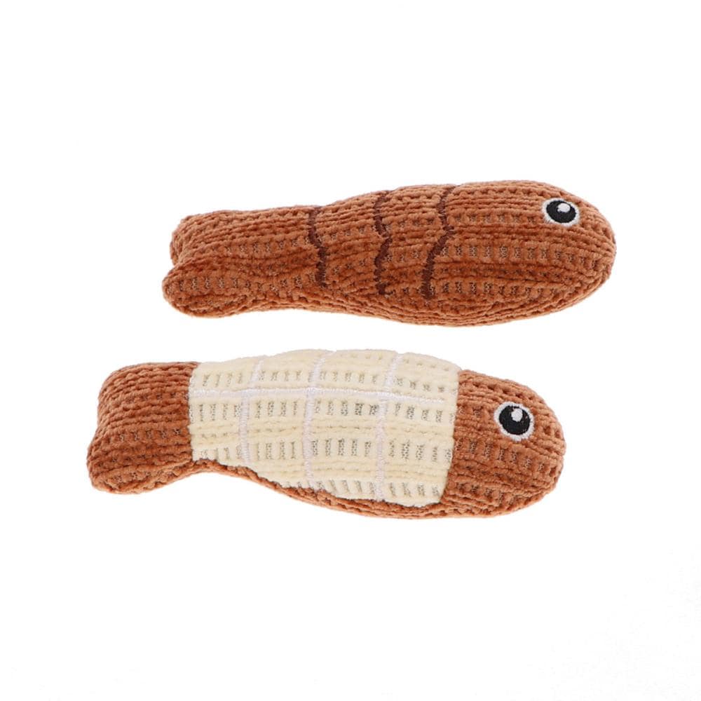 Ｐｅｔａｍｉ　猫おもちゃ　小魚　ブラウン