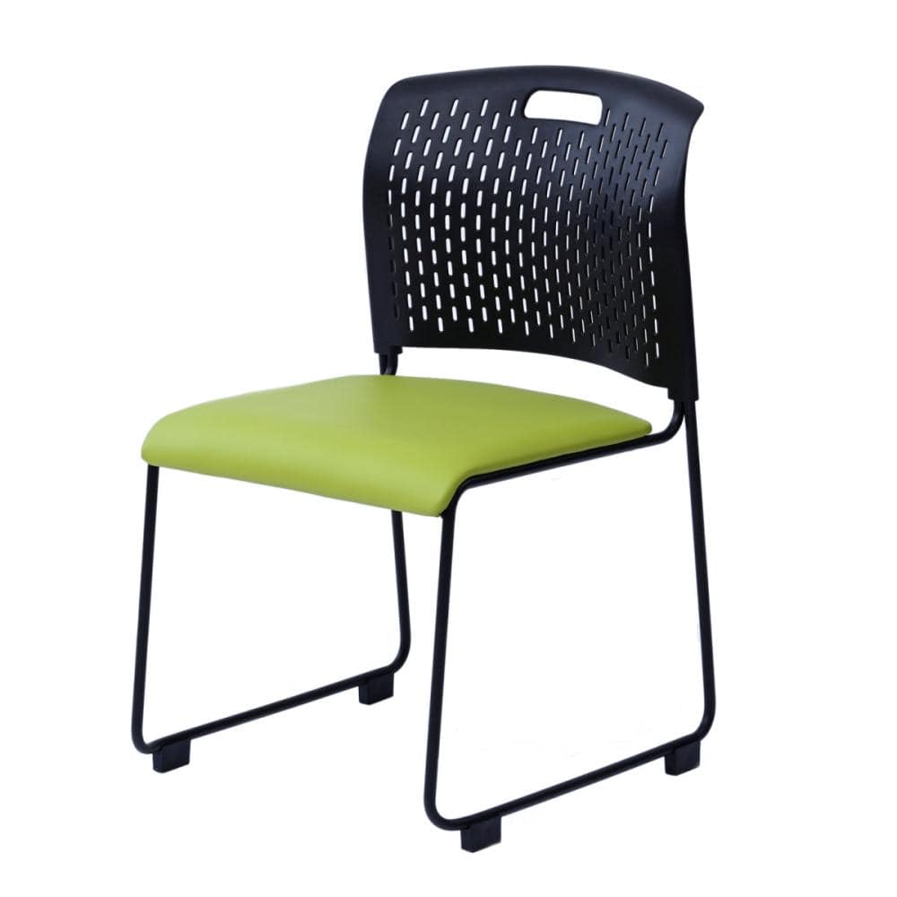 山善　スタッキングチェア　グリーン／ブラック　ＣＫＳＣ－５５（ＧＲ／ＢＫ）