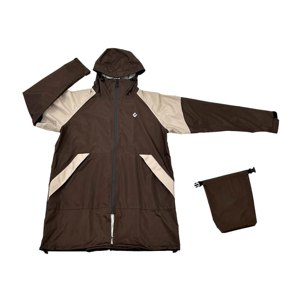 カバーズラバーズ　レインコート　高性能透湿防水　リュック対応　ブラウン　ＬＬ／３Ｌ