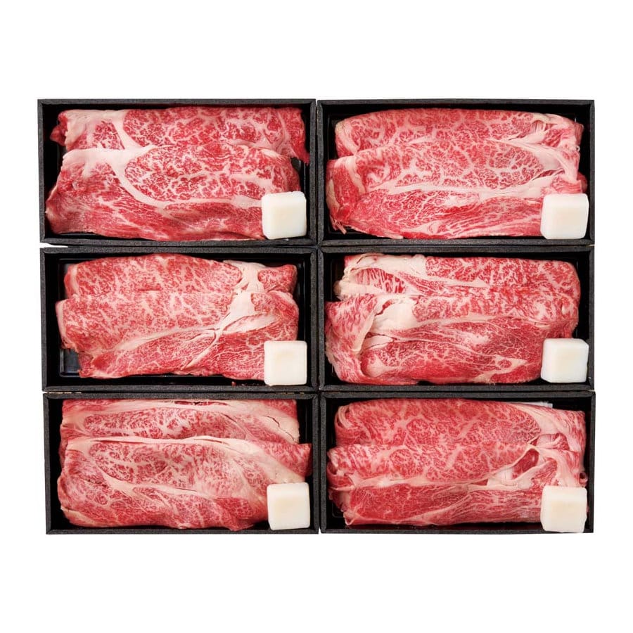 【２５年お歳暮】６銘柄牛　すき焼き食べ比べ　Ｂ５－１５【注文期限１２月１４日】