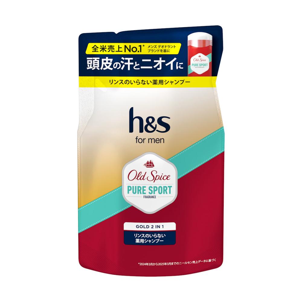Ｐ＆Ｇ　ｈ＆ｓｆｏｒｍｅｎ　ゴールド２ｉｎ１シャンプー　オールドスパイスピュアスポーツ　詰め替え用　３００ｇ