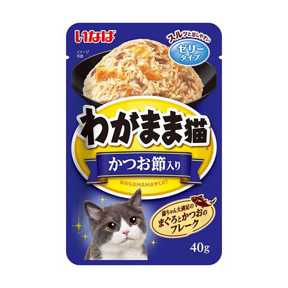 いなば　わがまま猫パウチ　かつお節入り　４０ｇ