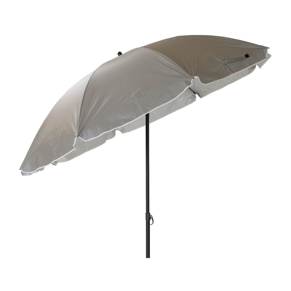 ナチュラルシーズン　チルトレジャーパラソル　モカ／シルバー　１８０ｃｍ