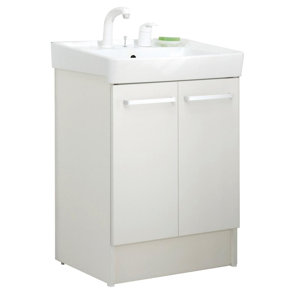 ＬＩＸＩＬ　ＩＮＡＸ　洗面化粧台　Ｄ７シリーズ　シャワー水栓　扉タイプ　間口６０ｃｍ　寒冷地用　ホワイト　Ｄ７Ｎ６－６０５ＳＹＮ－Ｗ／ＶＰ１Ｗ