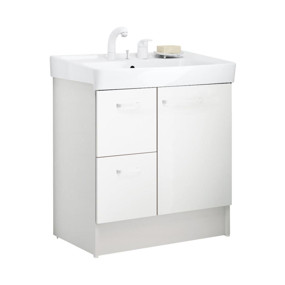 ＬＩＸＩＬ　ＩＮＡＸ　洗面化粧台　Ｄ７シリーズ　シャワー水栓　引出タイプ　間口７５ｃｍ　一般地用　ホワイト　Ｄ７Ｈ６－７５５ＳＹ－Ｗ／ＶＰ１Ｗ
