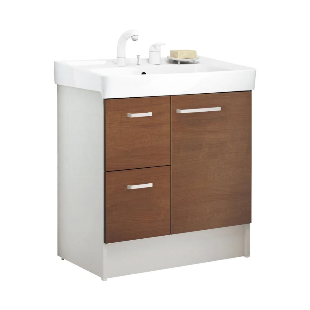 ＬＩＸＩＬ　ＩＮＡＸ　洗面化粧台　Ｄ７シリーズ　シャワー水栓　引出タイプ　間口７５ｃｍ　寒冷地用　クリエモカ　Ｄ７Ｈ６－７５５ＳＹＮ－Ｗ／ＬＭ２Ｗ