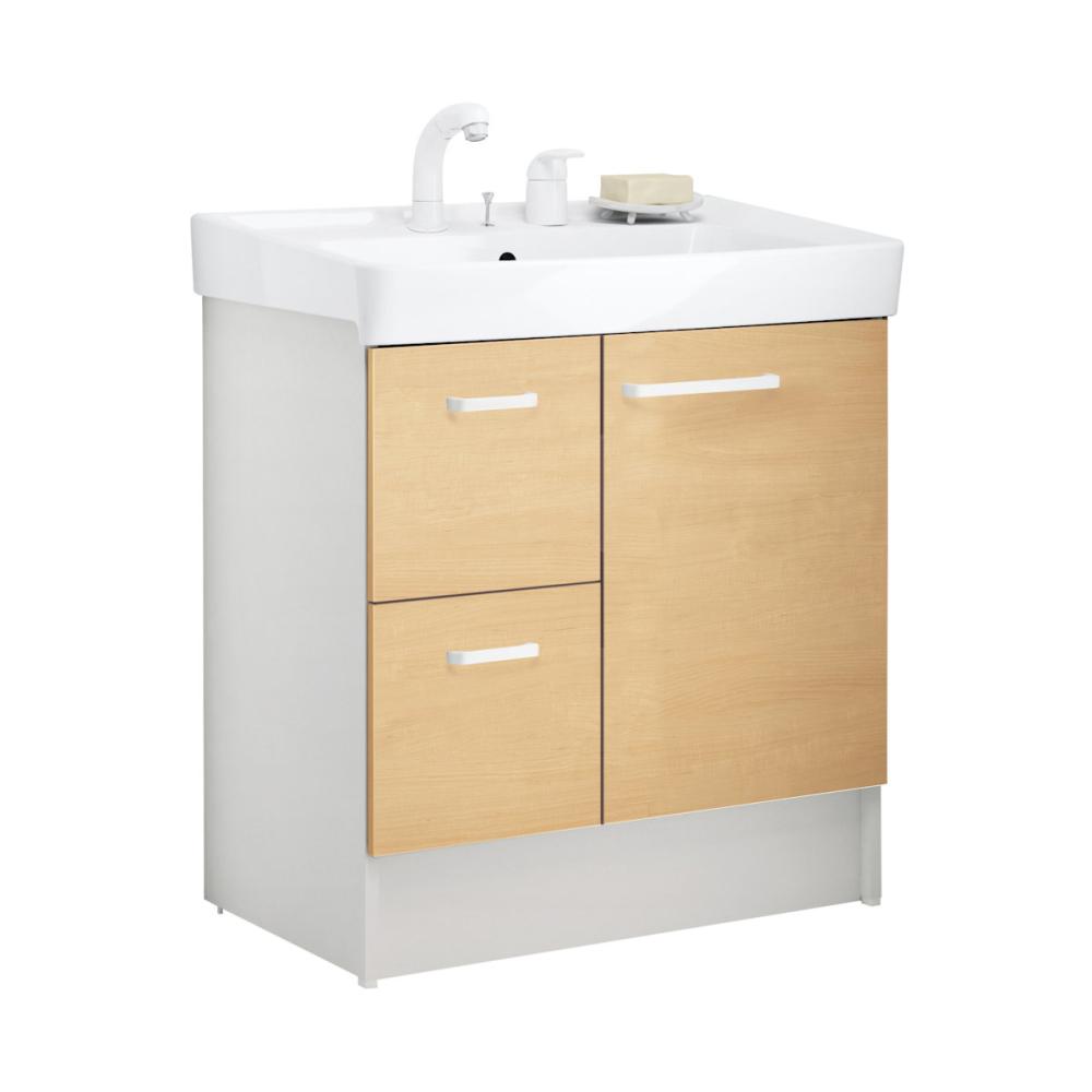 ＬＩＸＩＬ　ＩＮＡＸ　洗面化粧台　Ｄ７シリーズ　シャワー水栓　引出タイプ　間口７５ｃｍ　寒冷地用　クリエペール　Ｄ７Ｈ６－７５５ＳＹＮ－Ｗ／ＬＰ２Ｗ