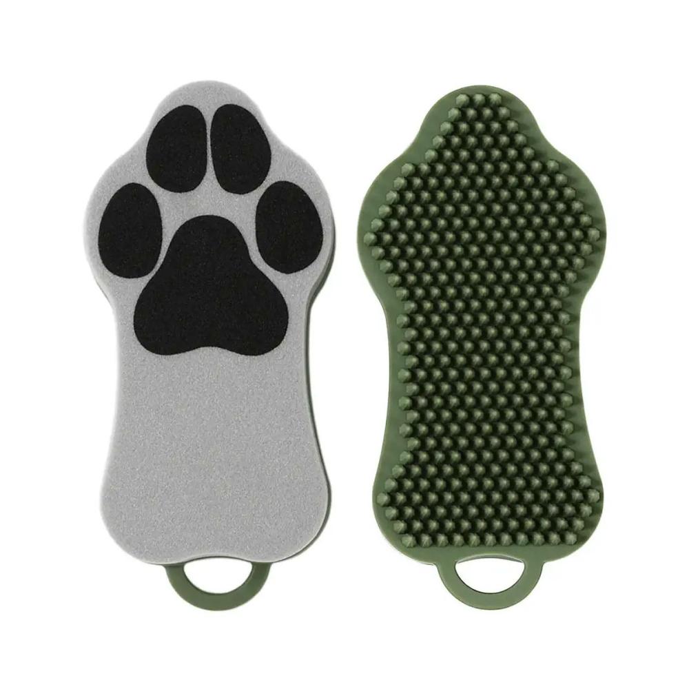 ペットのブラシ　グルッテ　短毛種　ハード　オリーブグリーン