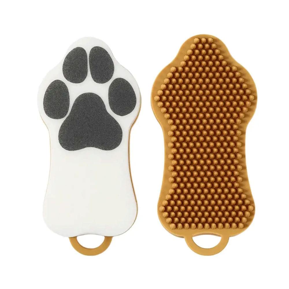 ペットのブラシ　グルッテ　短毛種　ミディアム　マスタードイエロー