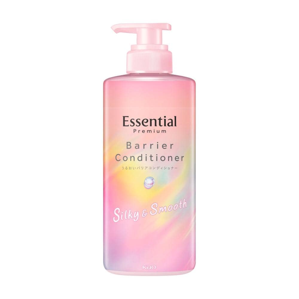 花王　エッセンシャル　プレミアム　うるおいバリアコンディショナー　シルキー＆スムース　本体　４５０ｍＬ