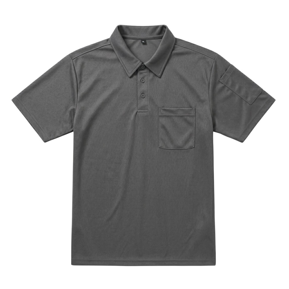 コメリ　ドライメッシュ　ポロシャツ　半袖　チャコール　Ｍ