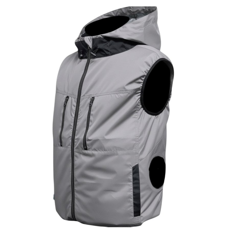 【先行予約】　ｖａｌｂｏｒｄｅｒ（ヴァルボーダー）　ファンが取り付けられるウェア　遮熱フードベスト　グレー　ＬＬ　【申込期限：３月３１日】