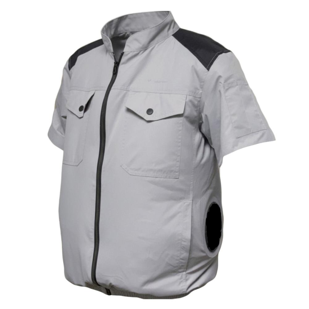 【先行予約】　ｖａｌｂｏｒｄｅｒ（ヴァルボーダー）　ファンが取り付けられるウェア　－１０℃遮熱半袖ジャケット　グレー　Ｍ　【申込期限：３月３１日】