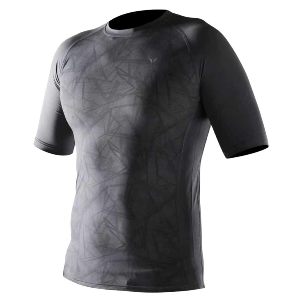 ｖａｌｂｏｒｄｅｒ（ヴァルボーダー）　遮熱冷感ナイロンコンプレッション　半袖　チャコール　Ｍ