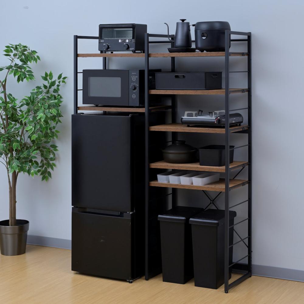 ＹＡＭＡＺＥＮ（山善）　冷蔵庫上ラック　ＭＥＳ１７１１３ＲＲＡＢＲＳＢＫ