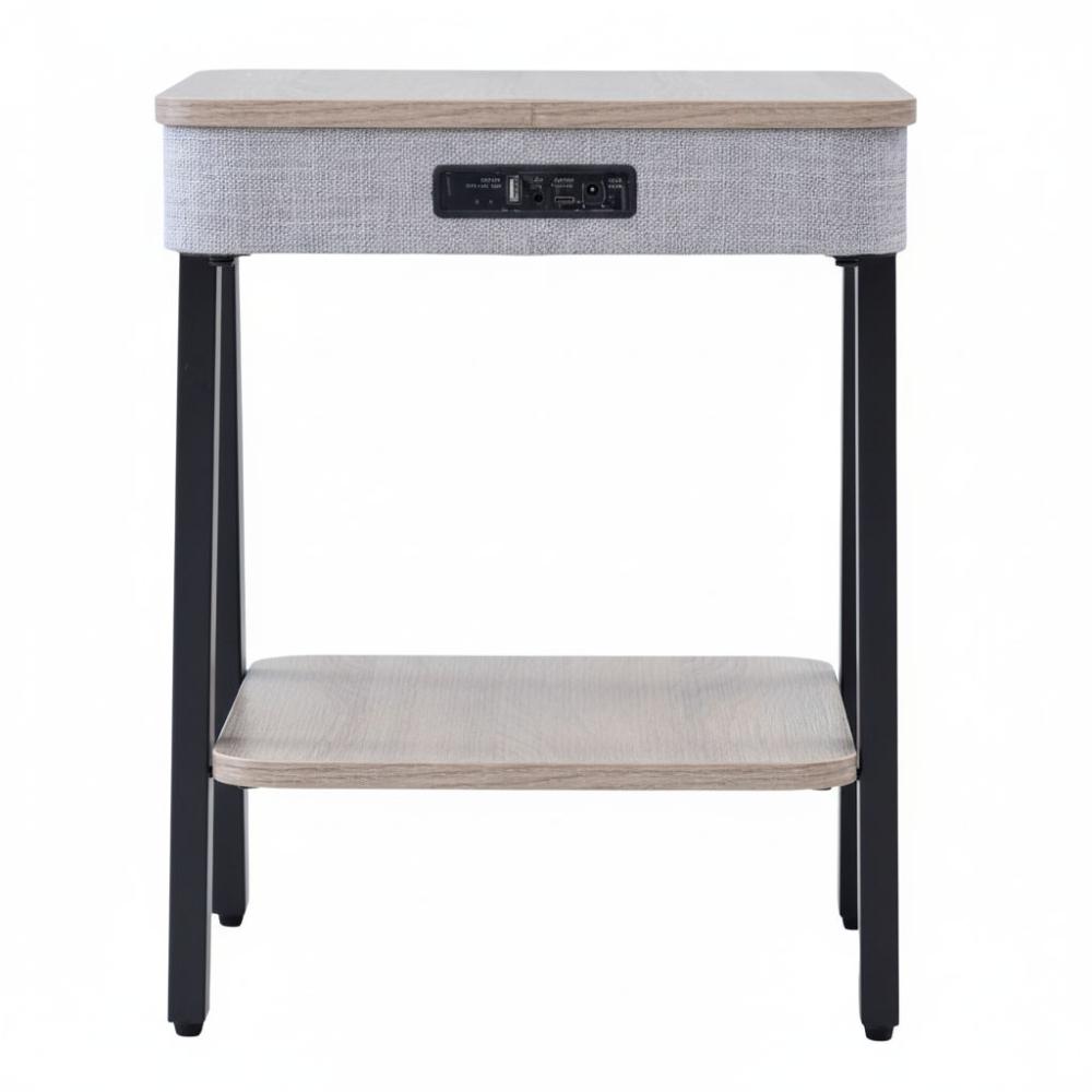 山善　スピーカテーブル　ナチュラル／ブラック　ＡＳＴ－４８５０（ＮＡ／ＢＫ）