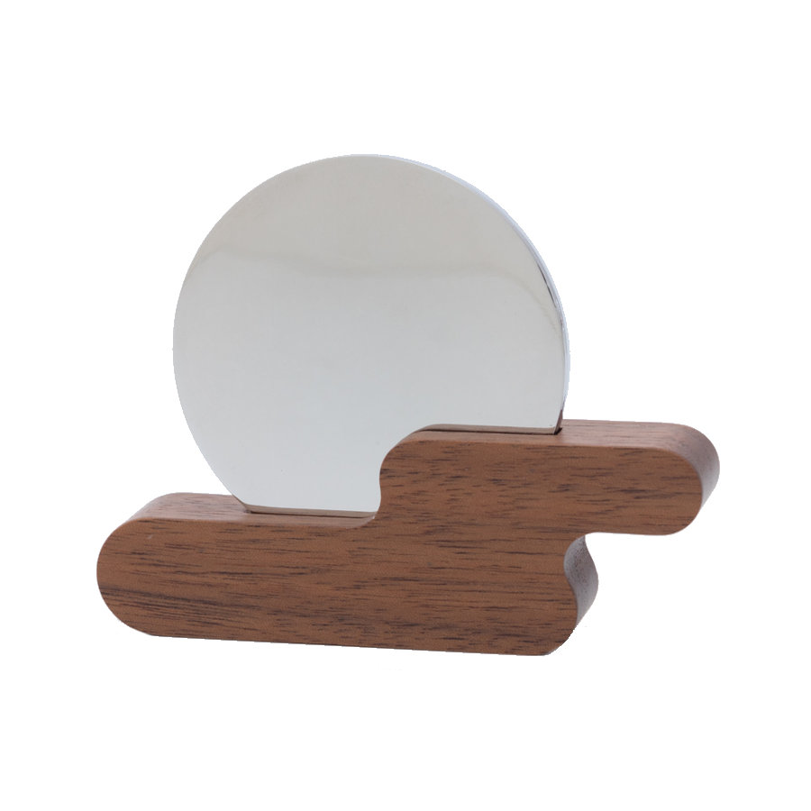 静岡木工モダン神鏡ｋａｓｕｍｉｋｕｍｏウォールナット２寸