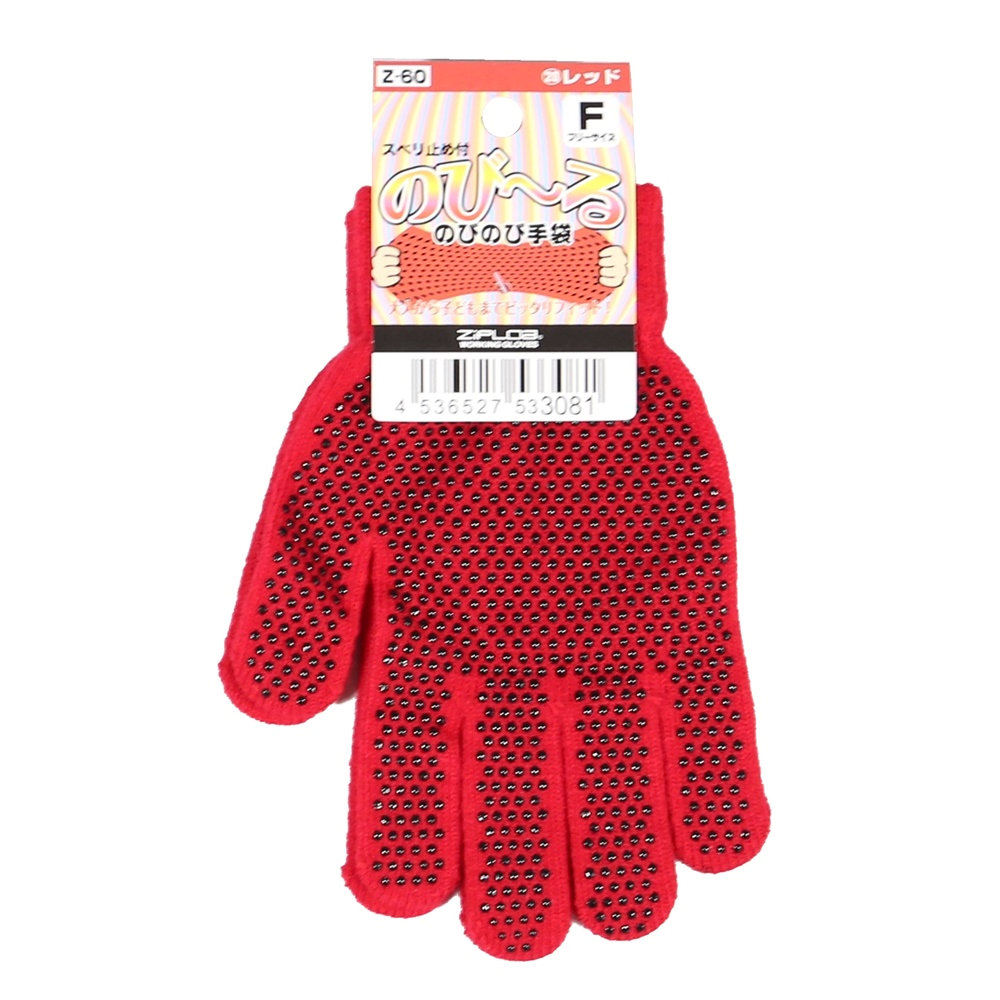 コーコス信岡　のびのび手袋　レッド　フリー　Ｚ－６０