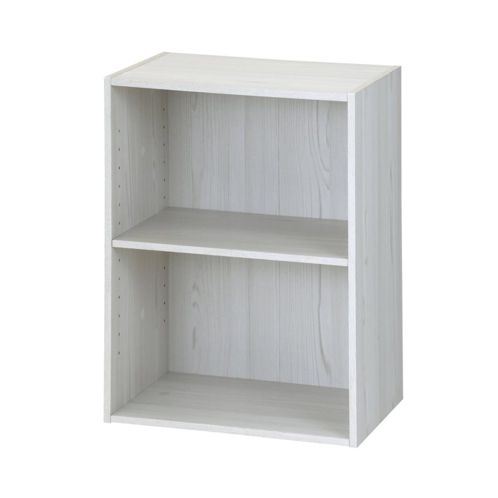 アテーナライフ　積み重ねできるカラーボックス　２段　ホワイト