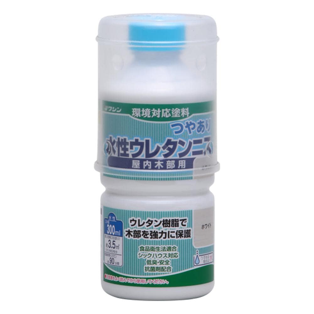 和信ペイント　水性ウレタンニス　ホワイト　３００ｍＬ