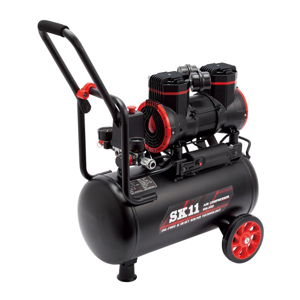 藤原産業　ＳＫ１１　オイルレスエアコンプレッサーＳＷ－１０２　ＳＷ－Ｌ２０ＭＰＦ－０１