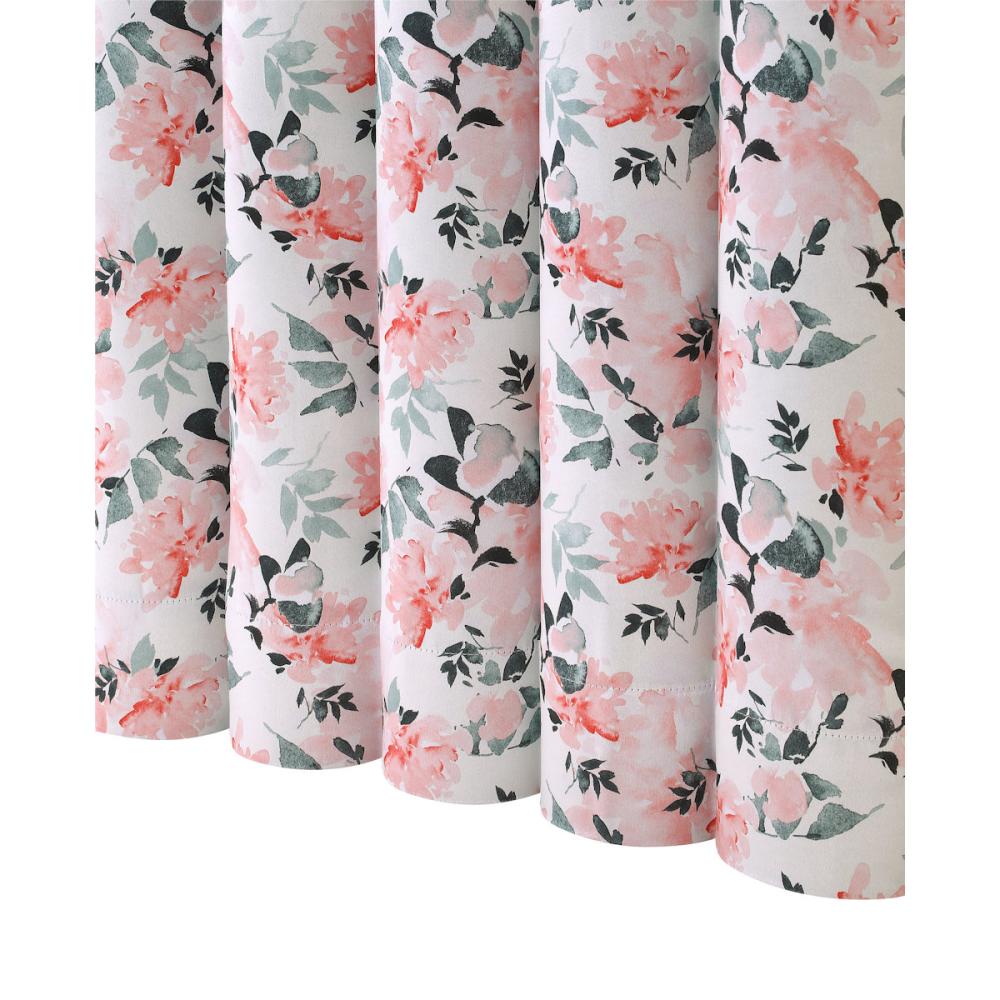 ドレープカーテン　マリーポール　遮光２級　ピンク　１００×２００ｃｍ　２枚組