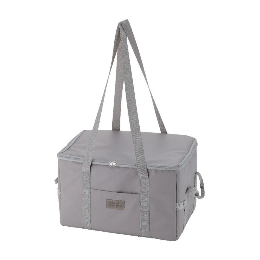 アテーナライフ　ダブルクール　保冷スクエアショッピングバッグ　グレー