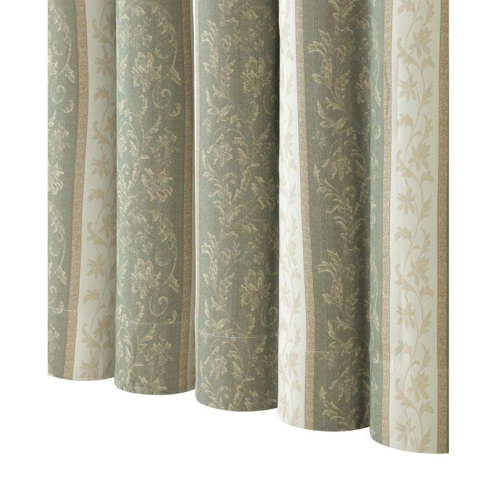 ドレープカーテン　エジンバラ　１級遮光　グリーン　１００×１１０ｃｍ　２枚組