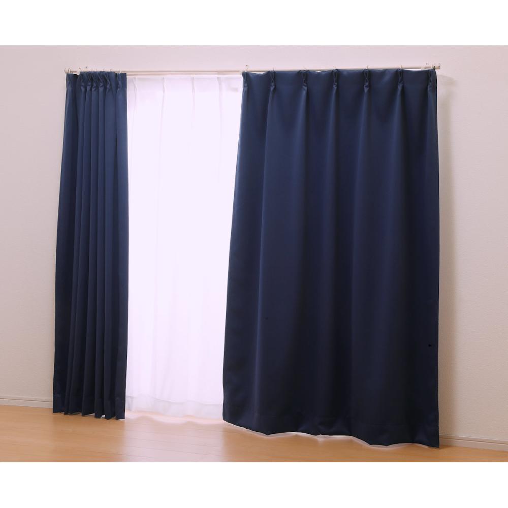 オーダーカーテン　ドレープカーテン　バーノン　ネイビー