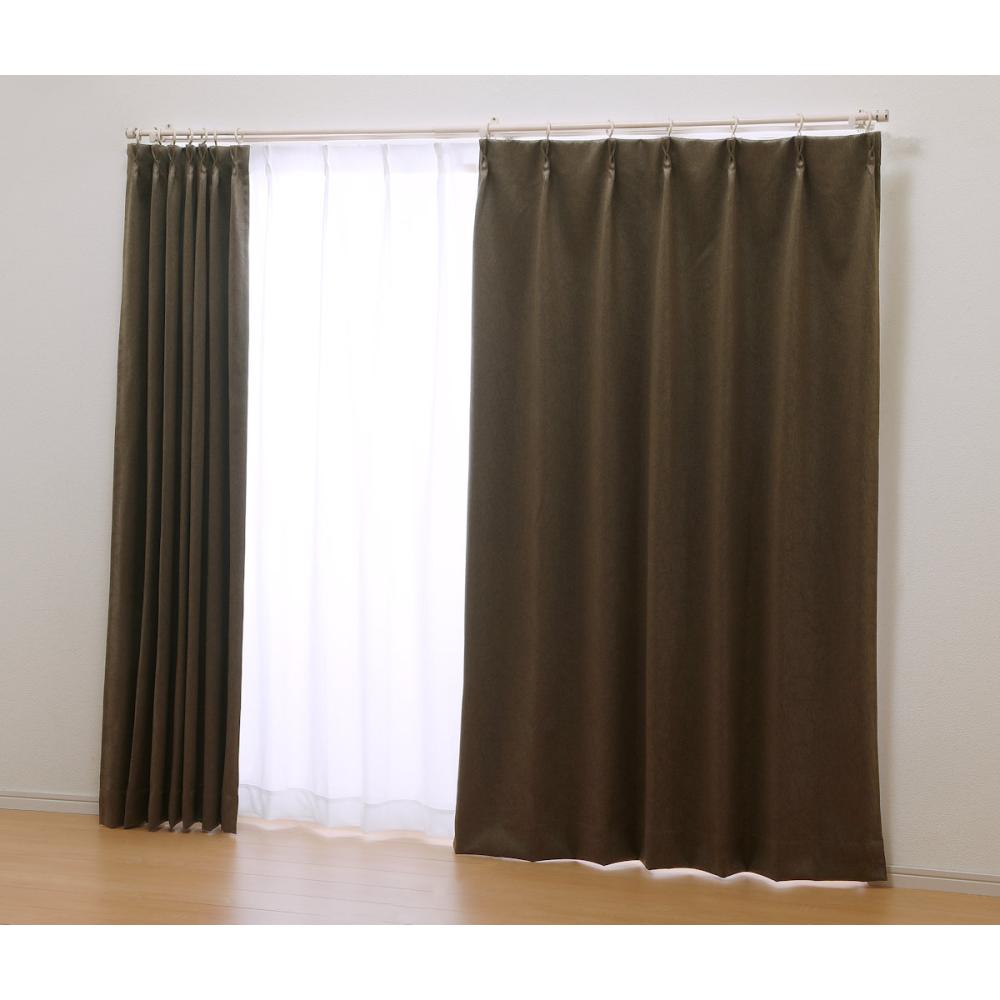 オーダーカーテン　ドレープカーテン　ハンク　ブラウン