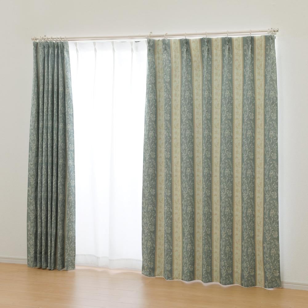 オーダーカーテン　ドレープカーテン　エジンバラ　ブルー