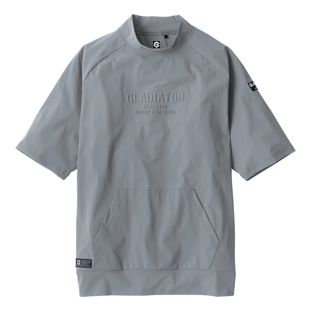 コーコス信岡　グラディエーター　冷感　モックネック　半袖　グレー　Ｍ　Ｇ－７５２７