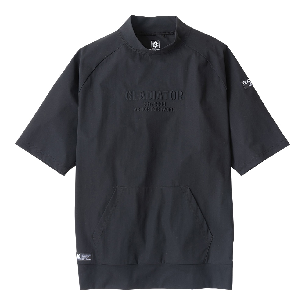 コーコス信岡　グラディエーター　冷感　モックネック　半袖　ブラック　ＸＬ　Ｇ－７５２７