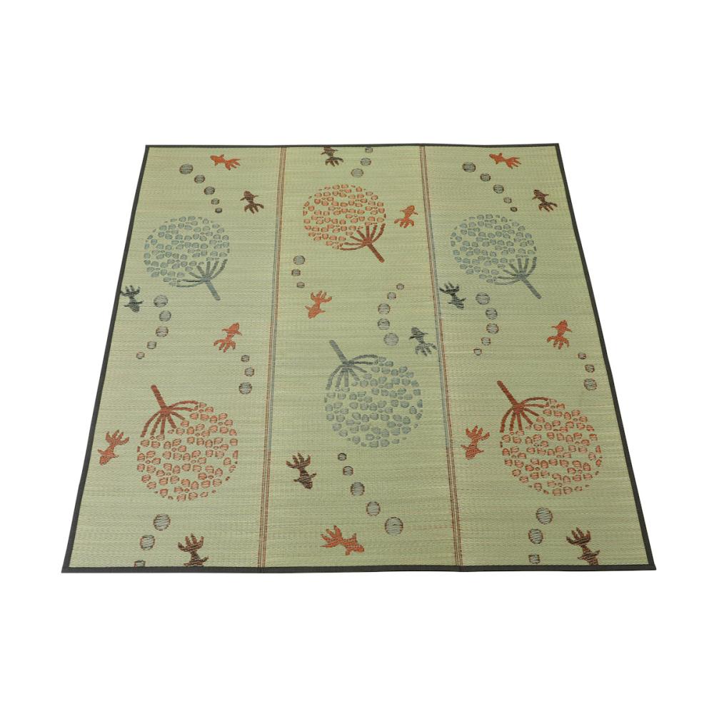 アテーナライフ　い草ラグ　風物詩　１８０×１８０ｃｍ　約２畳