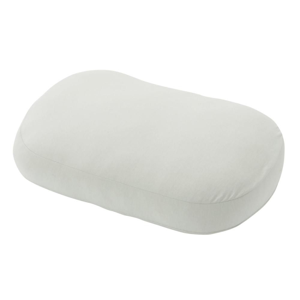 アテーナライフ　涼プラス冷感　ひんやりモチモチ　オーバルクッション　グレー