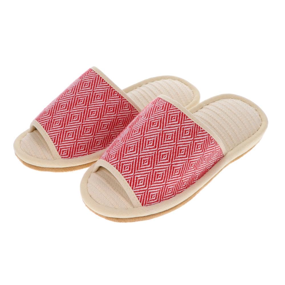 アテーナライフ　コットンスリッパ　レッド　Ｍ